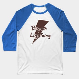 Brown Lightning Baseball T-Shirt